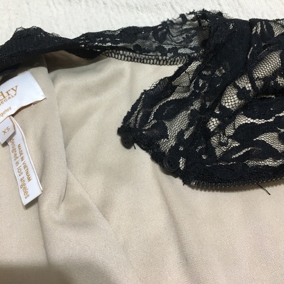 Laundry By Shelli Segal Nude/black Lace top - Picture 6 of 6